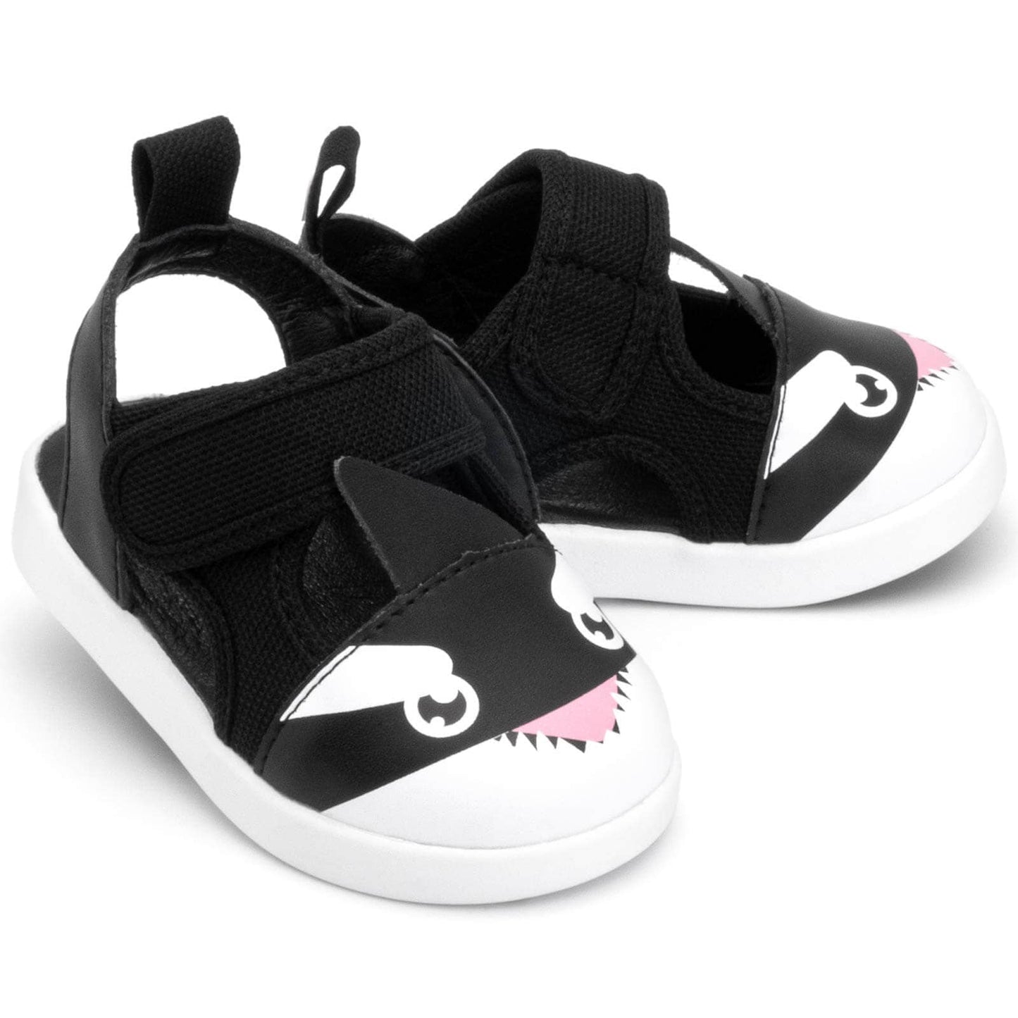 Killer Whale Squeaky Toddler Sandals | Black Squeaky Sandals ikiki® Shoes Size 3 