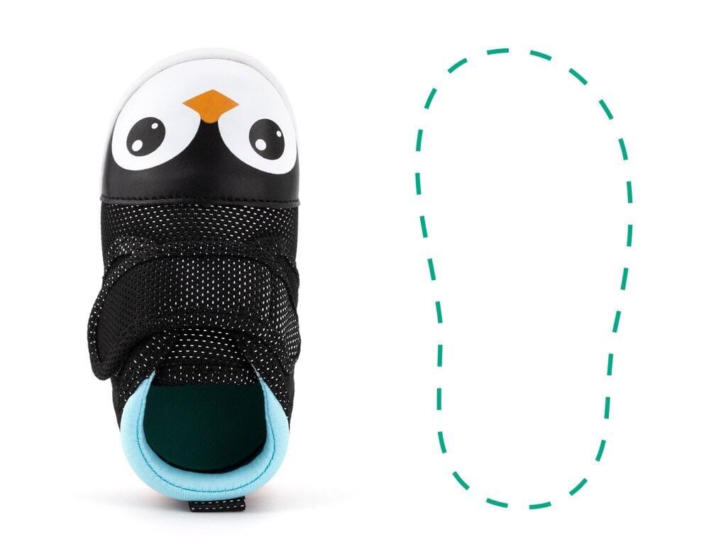Penguin Squeaky Single Shoes | Sparkly Black ikiki® Shoes 3 Black Left Shoe Only