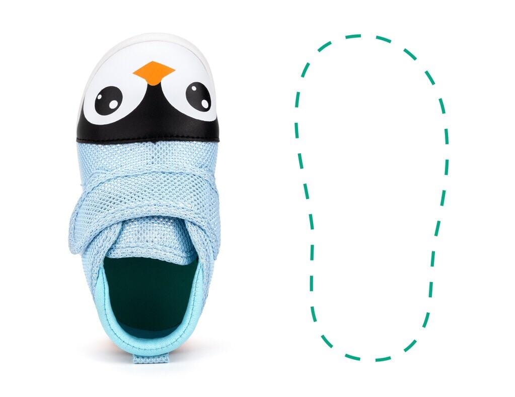 Penguin Squeaky Single Shoes | Sparkly Blue ikiki® Shoes 3 Blue Left Shoe Only