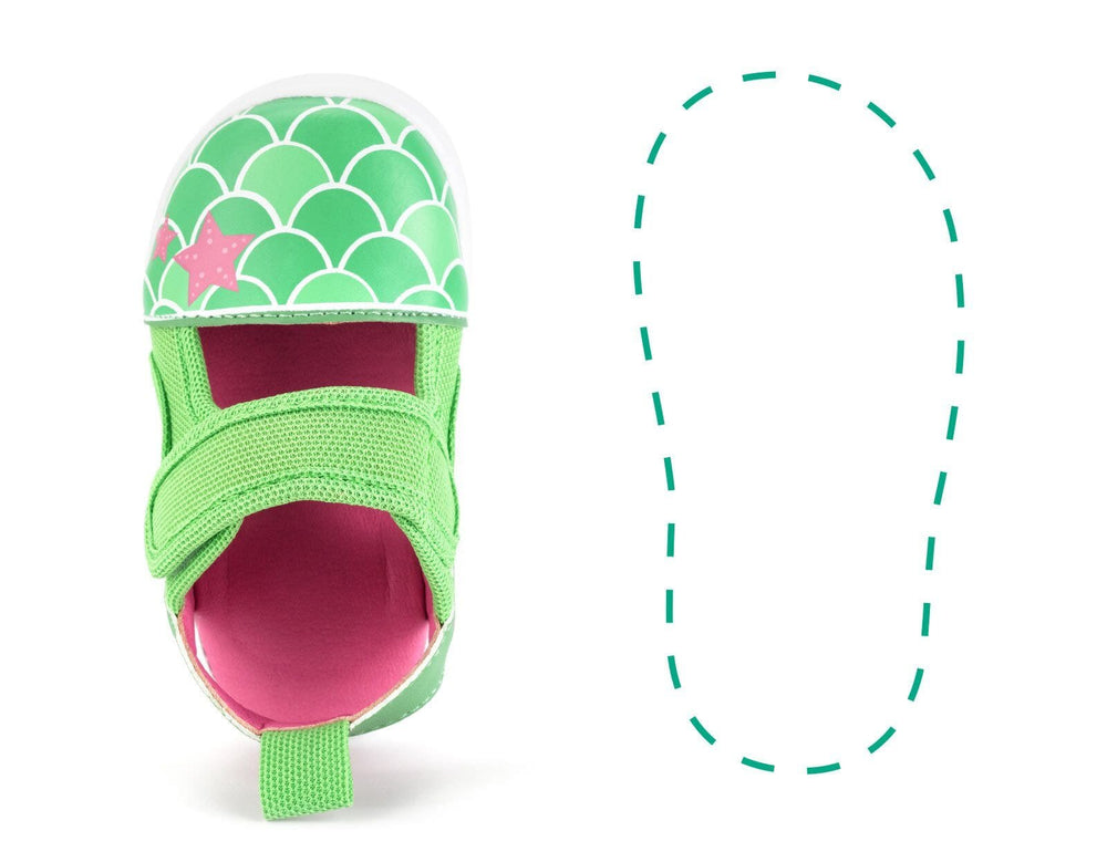 Mermaid Squeaky Single Sandals | Green ikiki® Shoes 3 Aqua Green Left Shoe Only