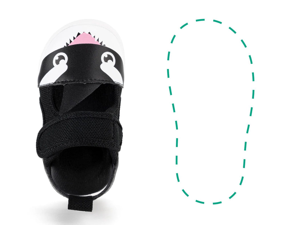 Killer Whale Squeaky Single Sandals | Black ikiki® Shoes 3 Black Left Shoe Only
