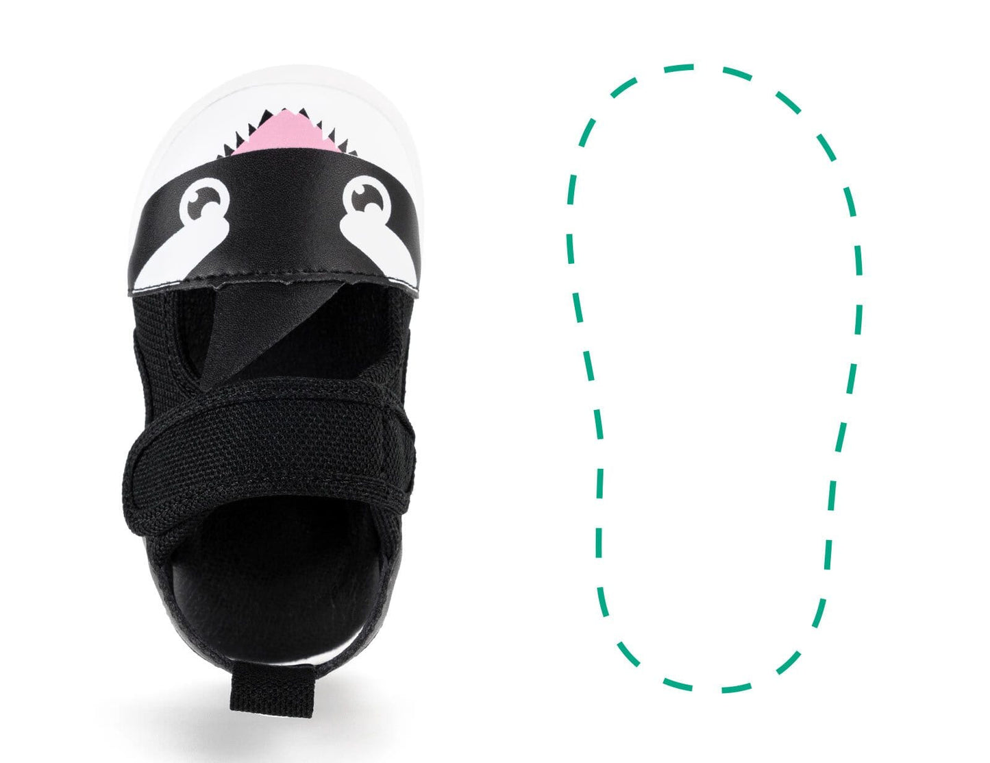 Killer Whale Squeaky Single Sandals | Black ikiki® Shoes 3 Black Left Shoe Only