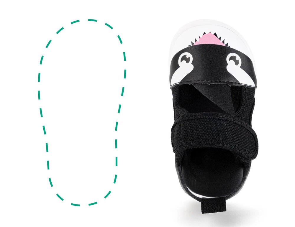 Killer Whale Squeaky Single Sandals | Black ikiki® Shoes 3 Black Right Shoe Only